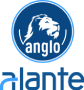 Logo do Anglo Alante posicionado logo acima do botão ir para o site nas versões de desktop